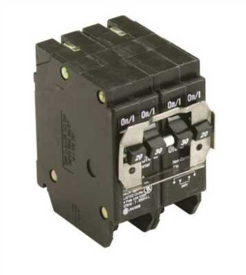 Eaton BQ220230 Double Pole 20 & 30 Amp Quad Circuit Breaker, 120/240V
