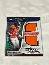 COURTLAND SUTTON CROSS TRAINING ROOKIES AND STARS 2018 FOOTBALL JERSEY CARD 7/99