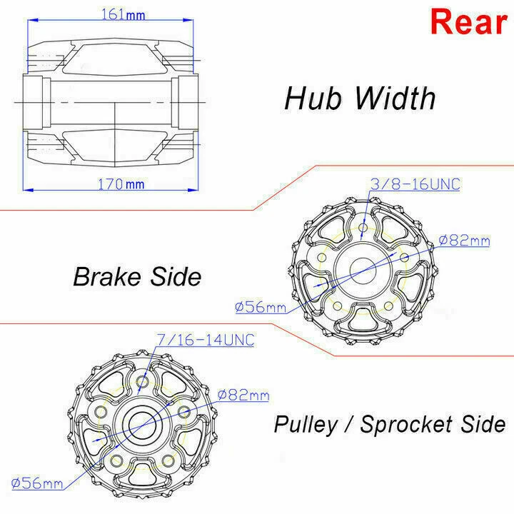 Llanta de rueda trasera 18x5,5 36 radios gruesos para Harley Softail Night Train Fatboy personalizada Foto 4 de 4