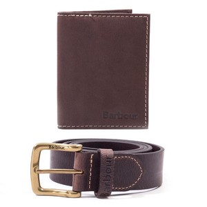 barbour belt and wallet set