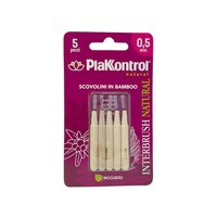 Ideco Plakkontrol - Interbrush Natural Scovolino In Bamboo 0.5Mm, 5 Pezzi