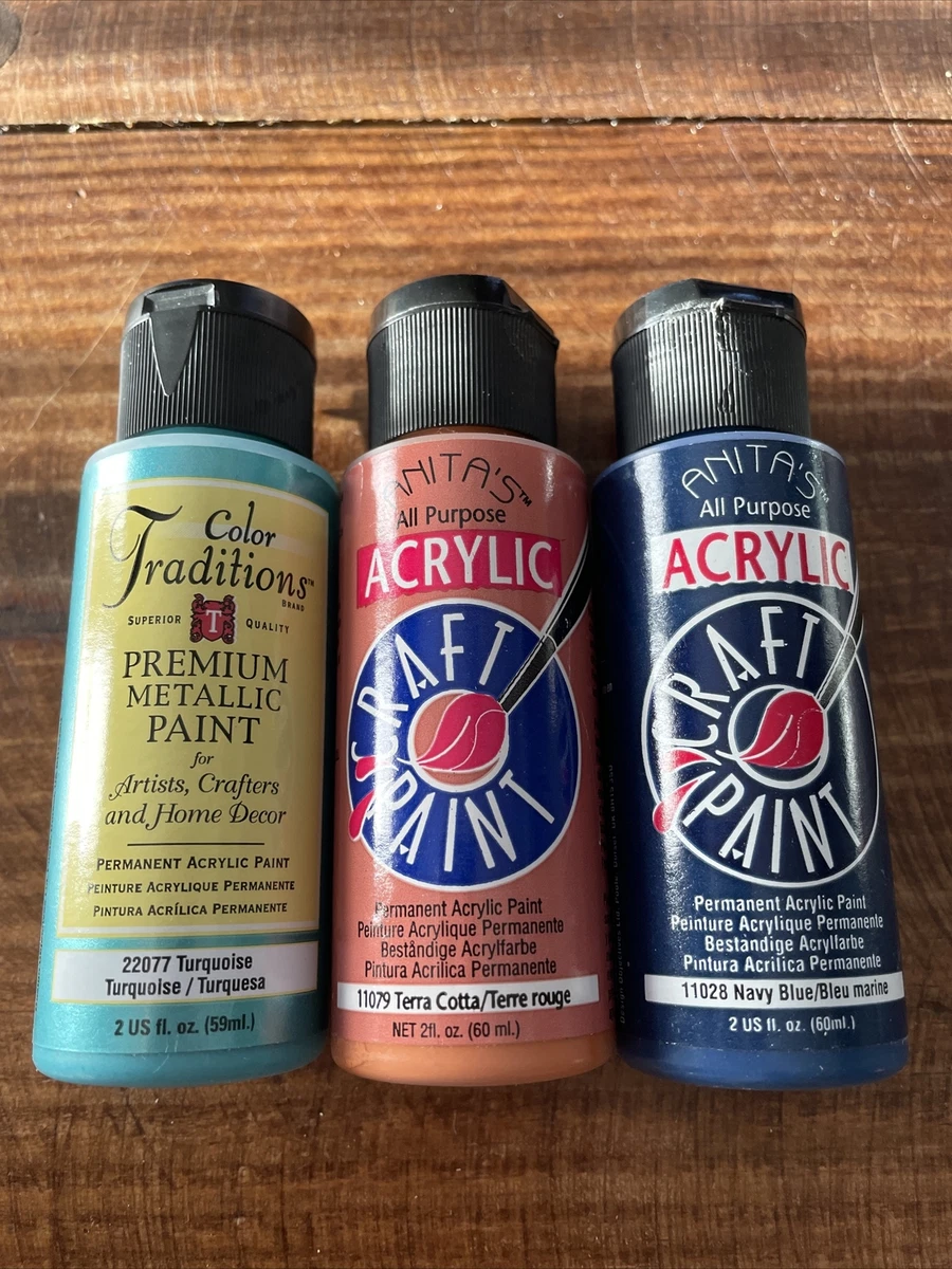 Lot Of 9 Assorted Colors Anita s Acrylic All Purpose Craft Paint