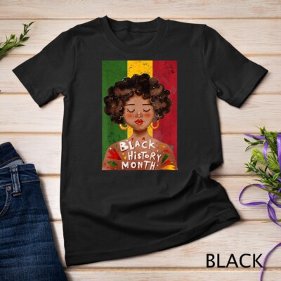 Black Woman Afro Vintage Retro Black History Month Gift Idea Unisex T-shirt