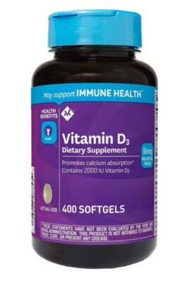 Members Mark Vitamin D3 50 mcg (2000 IU) Dietary Supplement (400 Count)