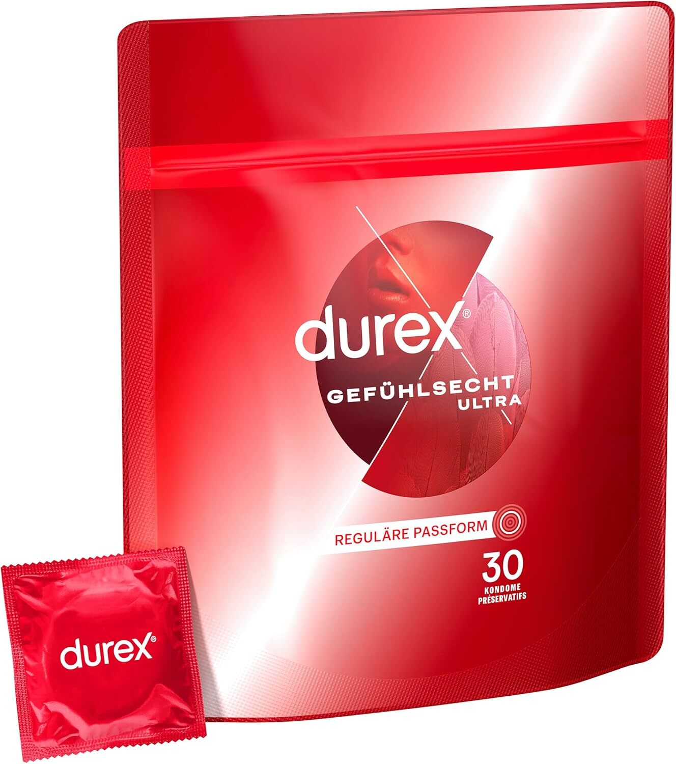 Durex Gefühlsecht Ultra Kondome – Extra dünne Spitze & mit Silikongleitgel befeu