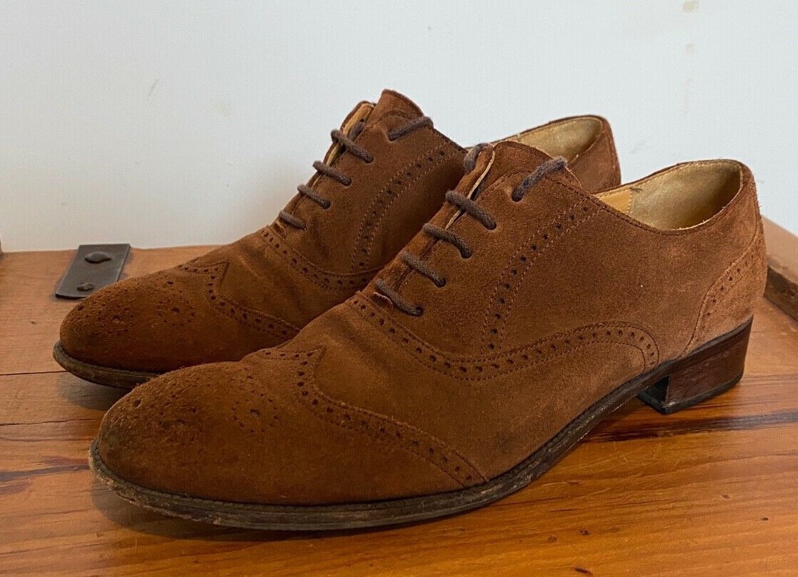 GORGEOUS WOMANS HOUSE OF BRUAR BROWN SUEDE BROGUES SHOES UK