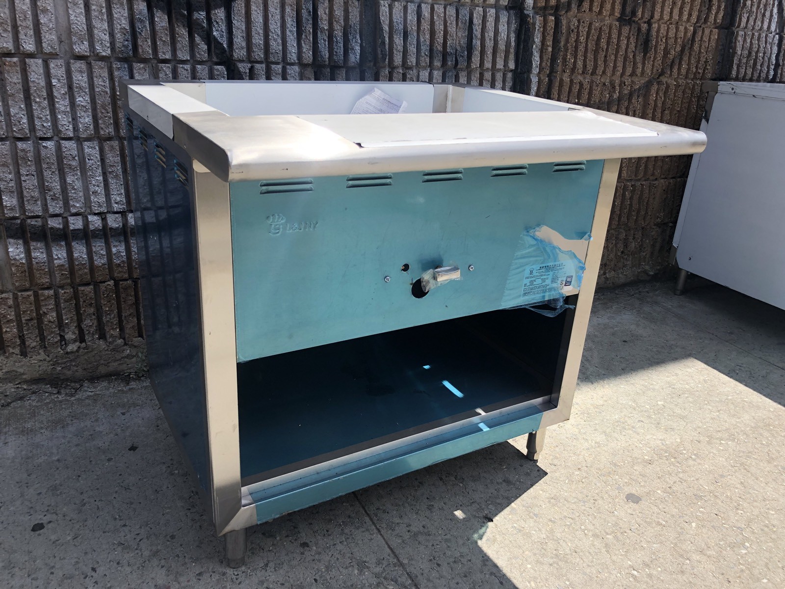 36" Gas Steam Table 2 Pans, Single Burner, All Stainless Steel NSF