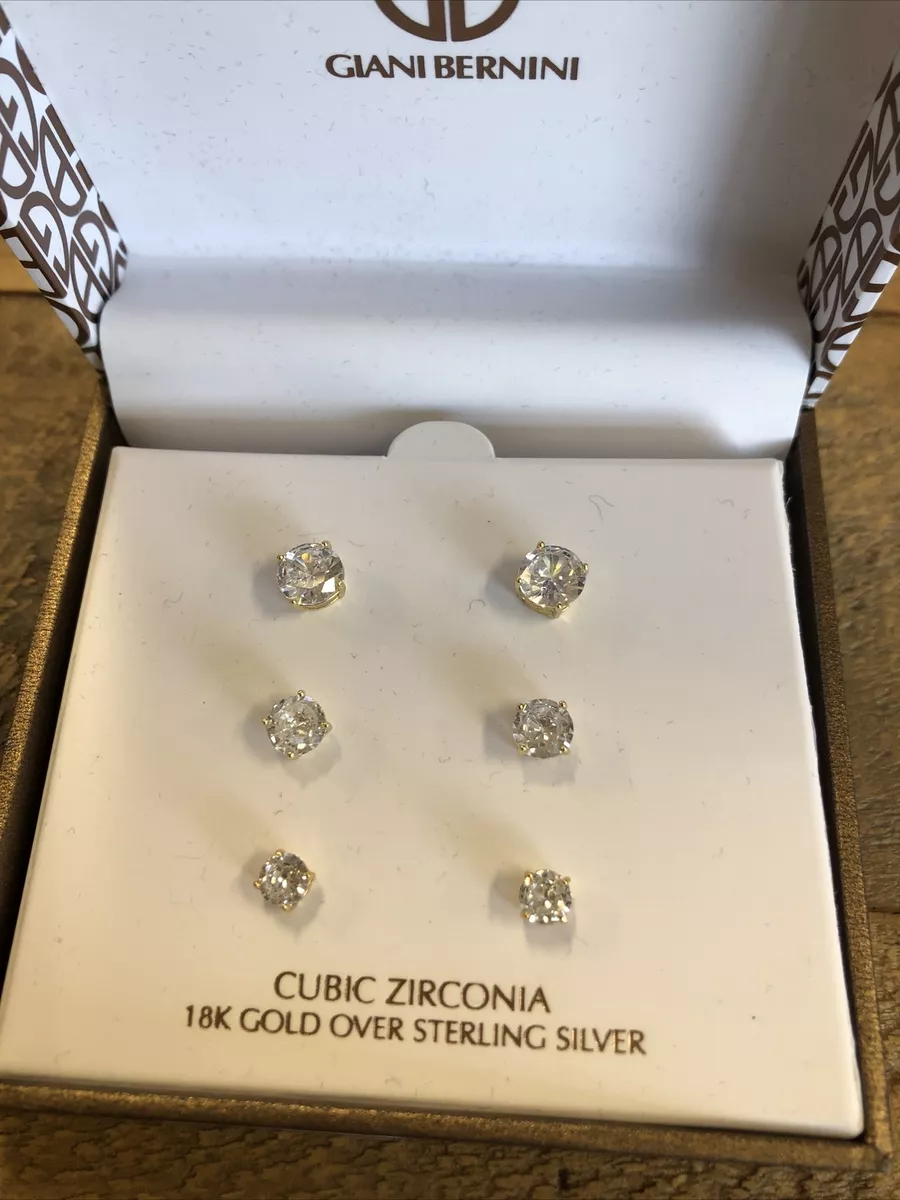 Giani Bernini cubic zirconia 18k gold over sterling silver