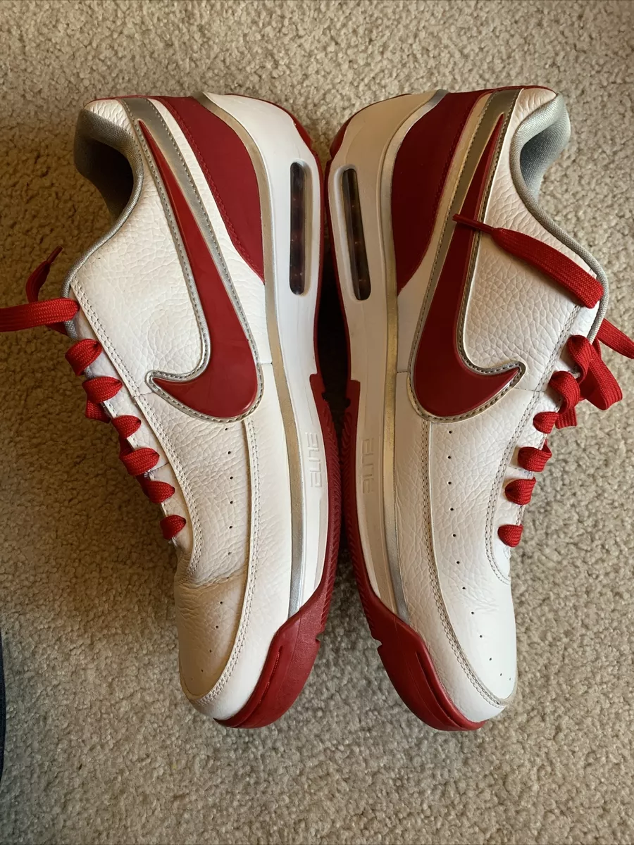 NIKE Match Supreme Hi LTR 631683 161 Size 12.5 Men s Basketball Shoes Red White