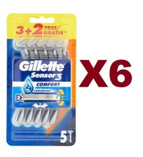 30 LAMETTE GILLETTE SENSOR 3 COMFORT 3 LAME USA E GETTA RASOIO DA BARBA UOMO 