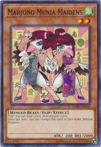 Mahjong Munia Maidens - EXFO-EN030 - Common - Unlimited Edition x3 - Near Mint