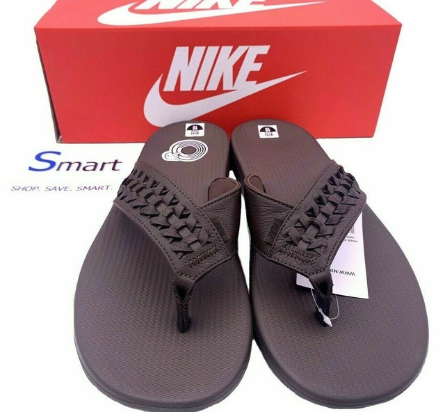 NIB SIZES 9-13 MEN Nike Kepa Kai Thong 2 LEA Sandals Slippers Flip Flops BROWN | eBay