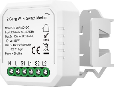 Wifi Smart Licht Schalter 2 Wege 2 Gang WLAN Switch APP Steuerung Alexa 