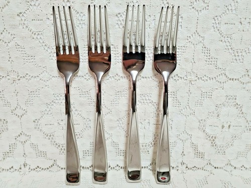 Oneida Moda Dinner Forks 8" Glossy 18/10 Stainless Ultra Premium Set 4 New - Picture 2 of 7