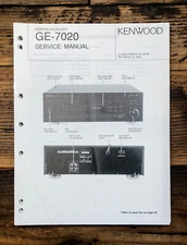 Kenwood GE-7020 Equalizer  Service Manual *Original*