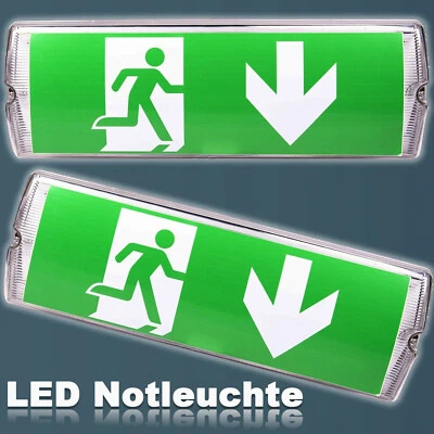 WZTO LED Notleuchte Fluchtwegleuchte Notbeleuchtung Notausgang Exit Notlicht Akku
