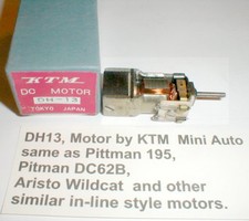 In-Line  Motor 5 Pole Armature Slot Car 12 Volts DH13 Vintage KTM with Box NOS 