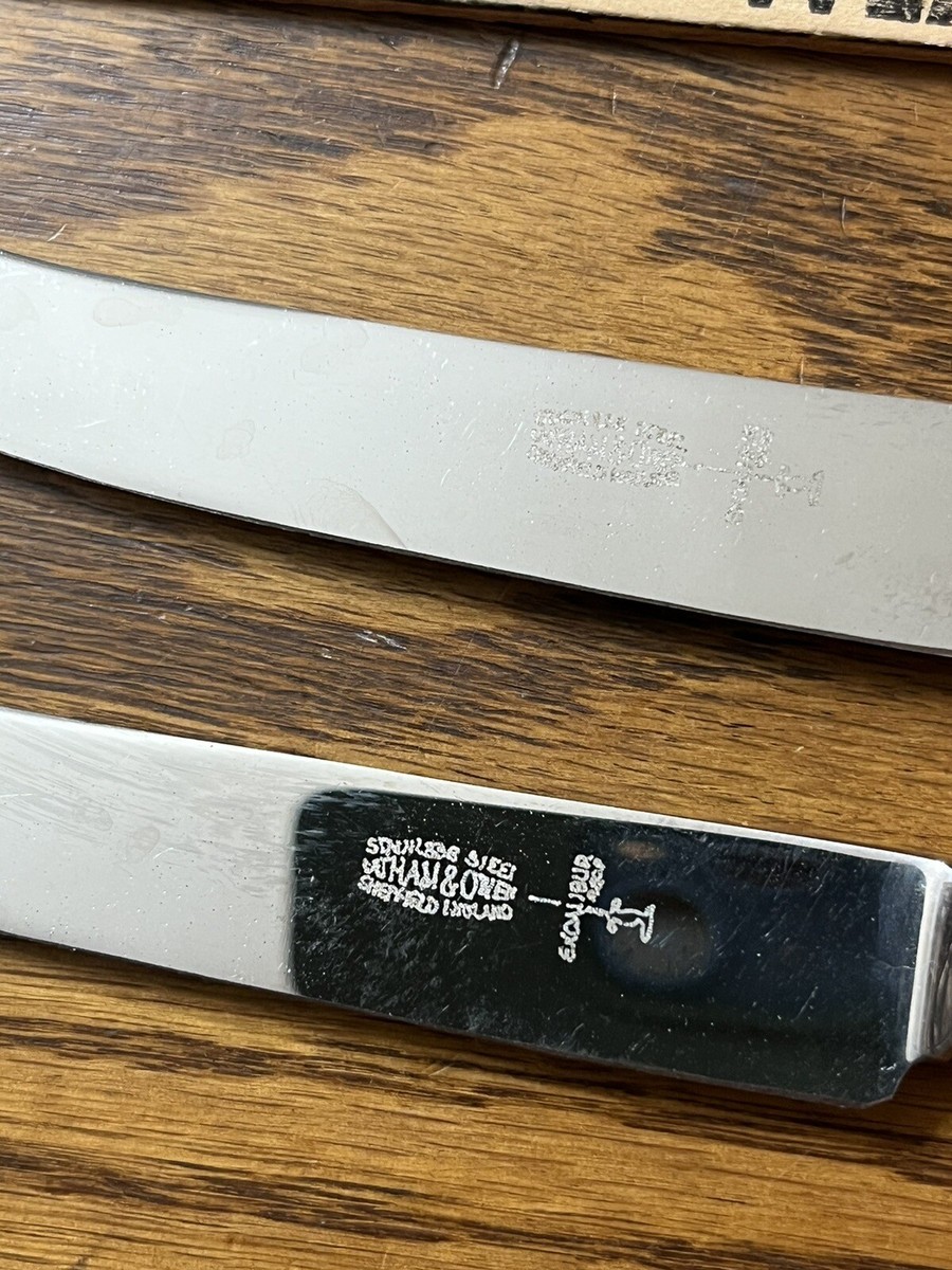 英国latham & owen sheffield englandナイフ 6本 Vintage British English LATHAM & OWEN SERGEANT Sheffield Hunting