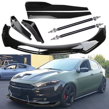 For Dodge Dart Front Bumper Lip Splitter Spoiler Body Kit Side Skirt Glossy