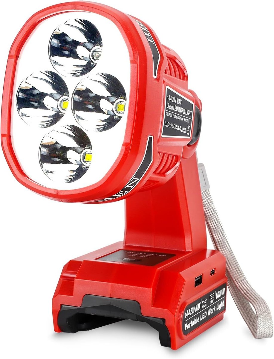 Cordless LED Flashlight for Craftsman V20 Battery 22W LED Work