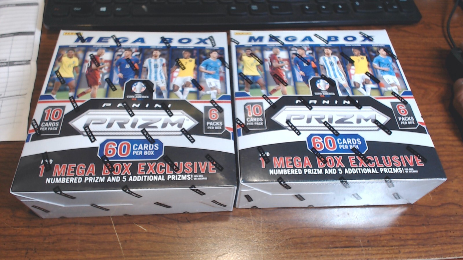 LOT OF 2 / 2024 Panini Prizm Copa America Soccer Mega Box..
