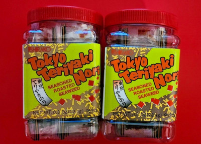 2 PACK SHIRAKO TOKYO TERIYAKI NORI SEASONED ROASTED SEAWEED 8 OZ EACH