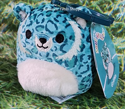 Squishmallows Griffin the Teal Sabertooth Tiger Clip-On 3'' NWT Keychain