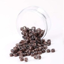 Seamless hair extension micro ring link beads 5mm silicone lined for Extensions