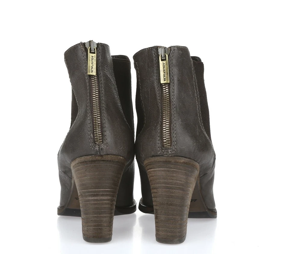 Botines cortos Aquatalia Fairly 228826 de cuero marrón resistentes a la intemperie al tobillo talla 8,5 Foto 4 de 4