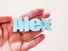 Custom Name Keychain, Personalized Name Keychain, School Name Label, 3D Printed