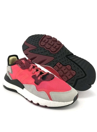 Adidas Mens Night Jogger Shock Red Grey 