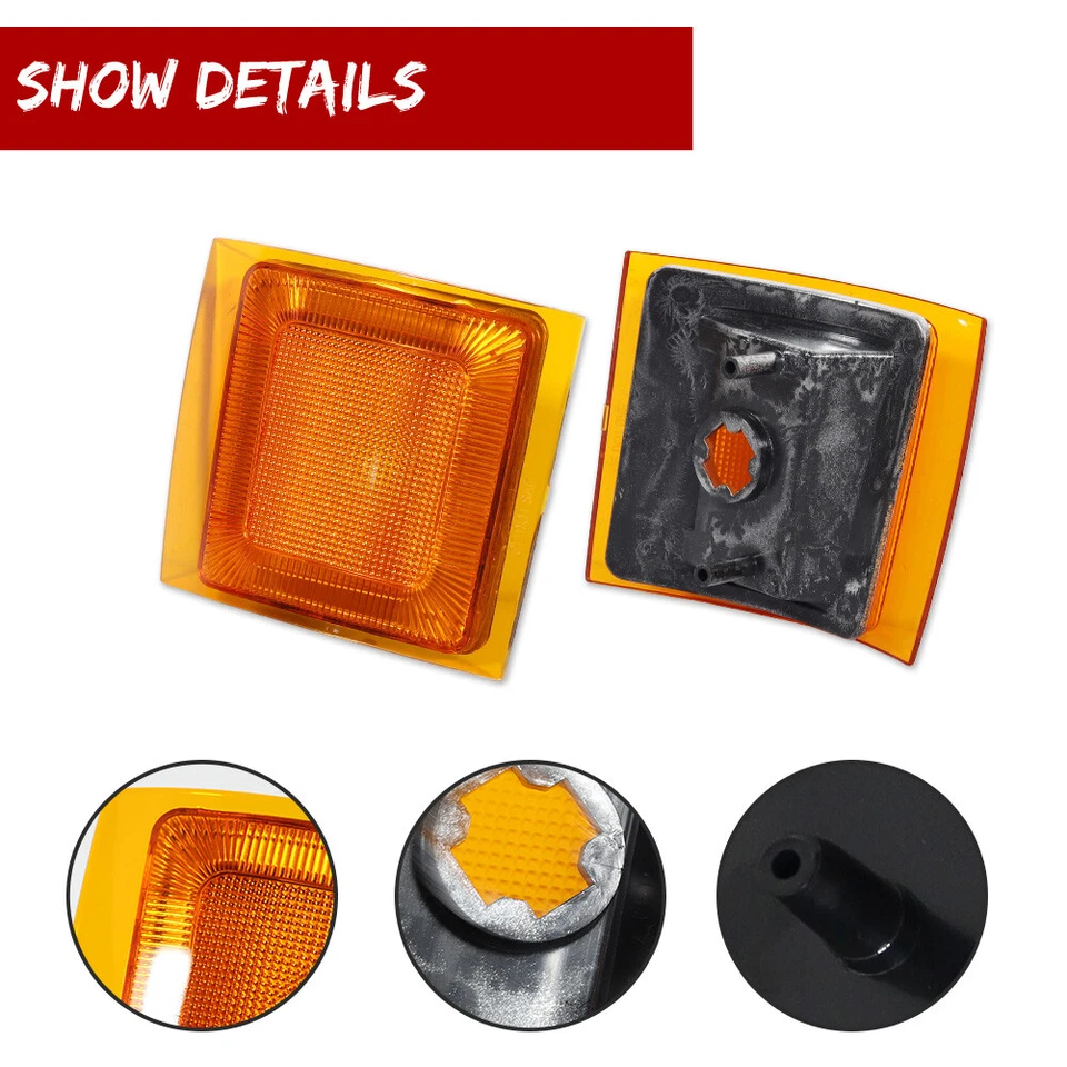 Juego de luces de señalización laterales de esquina delantera ámbar para camionetas Chevy&GMC C/K 1994-00 Foto 3 de 4