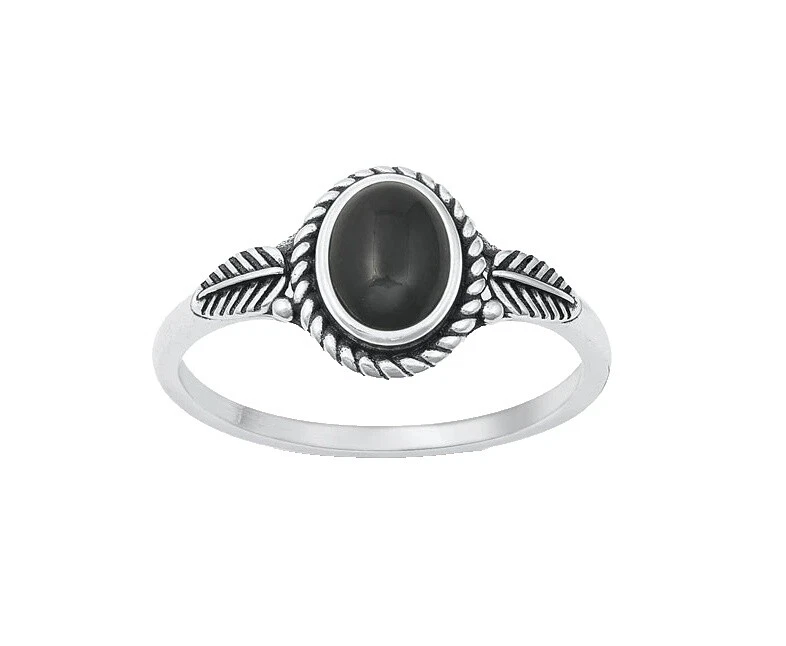 Black Agate Fashion Rings