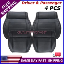 Driver / Passenger Bottom / Top Leather Seat Cover For 2008-2012 Jeep Wrangler