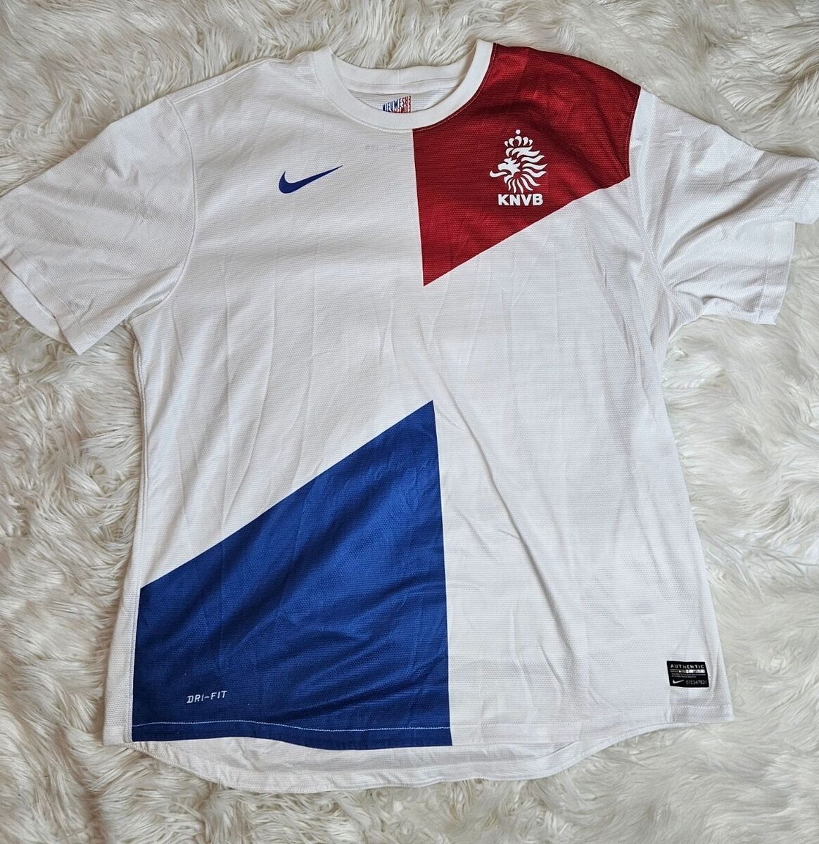 KNVB Nederlands Authentic Nike Dri-Fit Men's Soccer Jersey Size XXL