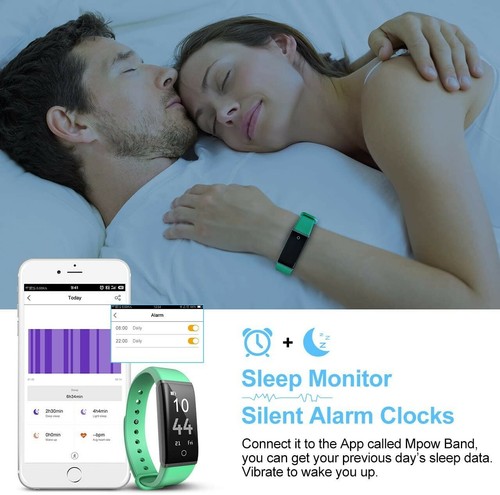 Fitness Tracker with Heart Rate Monitor Mpow H2 Smart Bracelet Pedometer with St - Picture 5 of 7