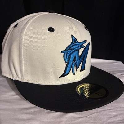 New Era MLB Miami Marlins 7 5/8 Men s Fitted Cap   White(59FIFTY)