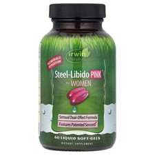 Irwin Naturals Steel Libido Pink for Women Features Patented Sensoril 60 Softgel