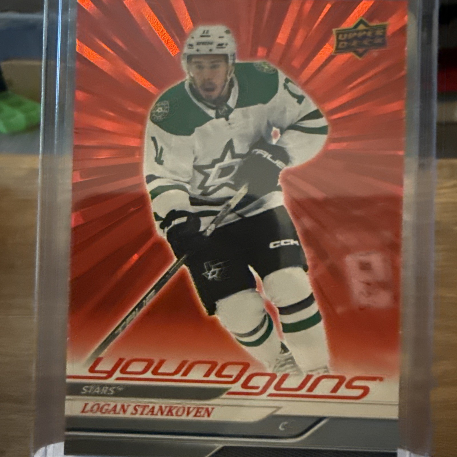 2024-25 Upper Deck Series 1 - Young Guns Logan Stankoven #244 Outburst Red /25