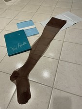 3 PAIR Van Raalte Vintage NOS 9.5 M Sandalwood Flextop Nylon Stockings