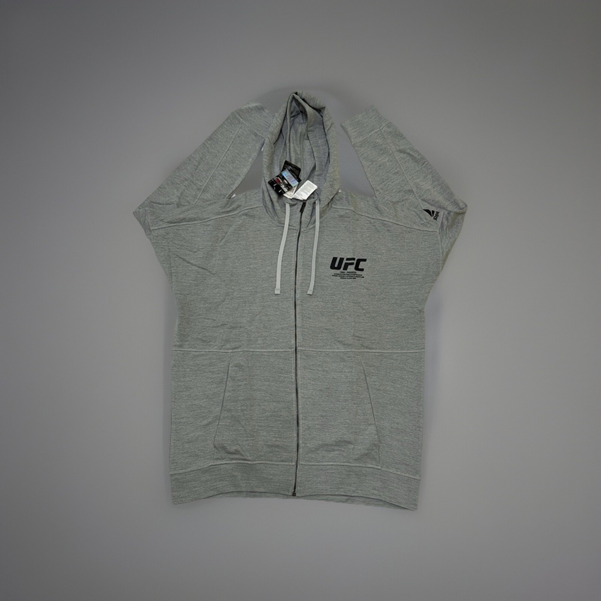 UFC Reebok Hoodie Adults Fight Week Zip Up Jacket Gym top 2XL