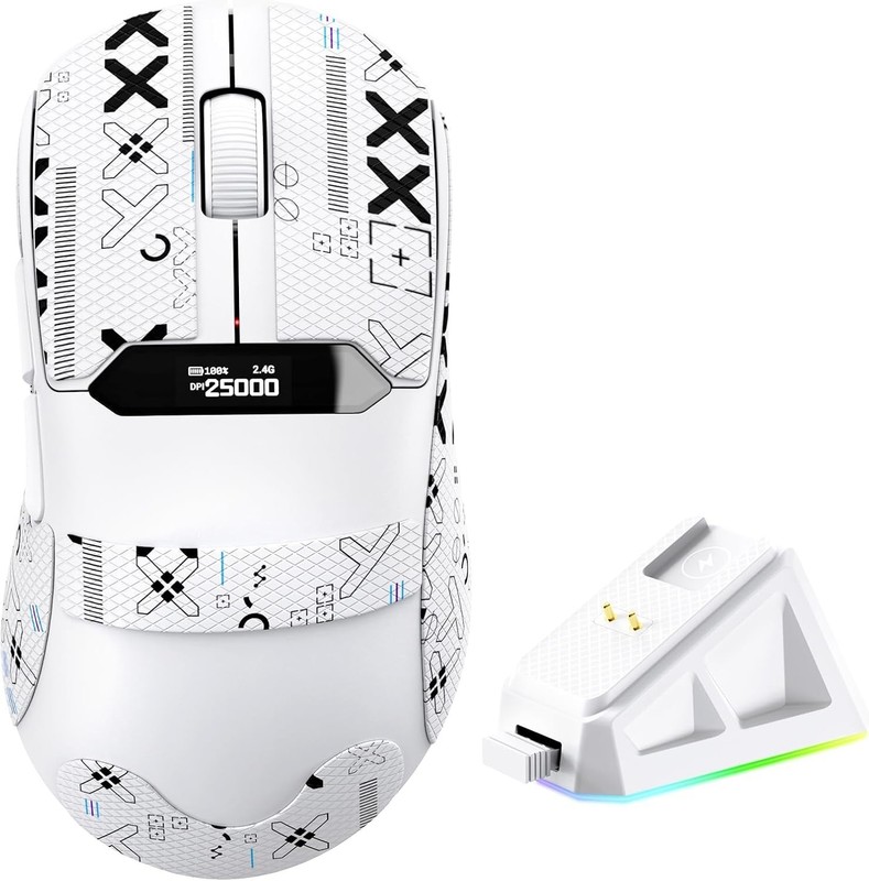 MAGIC-REFINER R1 Wireless Gaming Mouse with RGB Magnetic Charging Dock, PAW3311