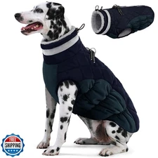 AOFITEE Dog Coat, Warm Dog Jackets for Large Dogs, Reflective Turtleneck Dogs