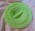 Vintage Green Jadeite Or Jadite Glass Lid Only, 4 3/4 Inch Diameter