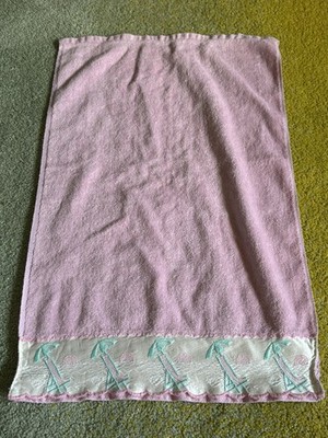 Vintage rosa Handtuch nach dem Bad Luxus J Aboucher & Söhne Strandkorb Satin
