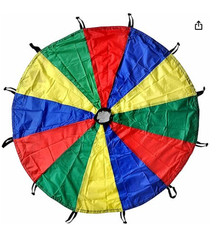 GSi Kids Play Parachute Rainbow Parachute 16 Feet