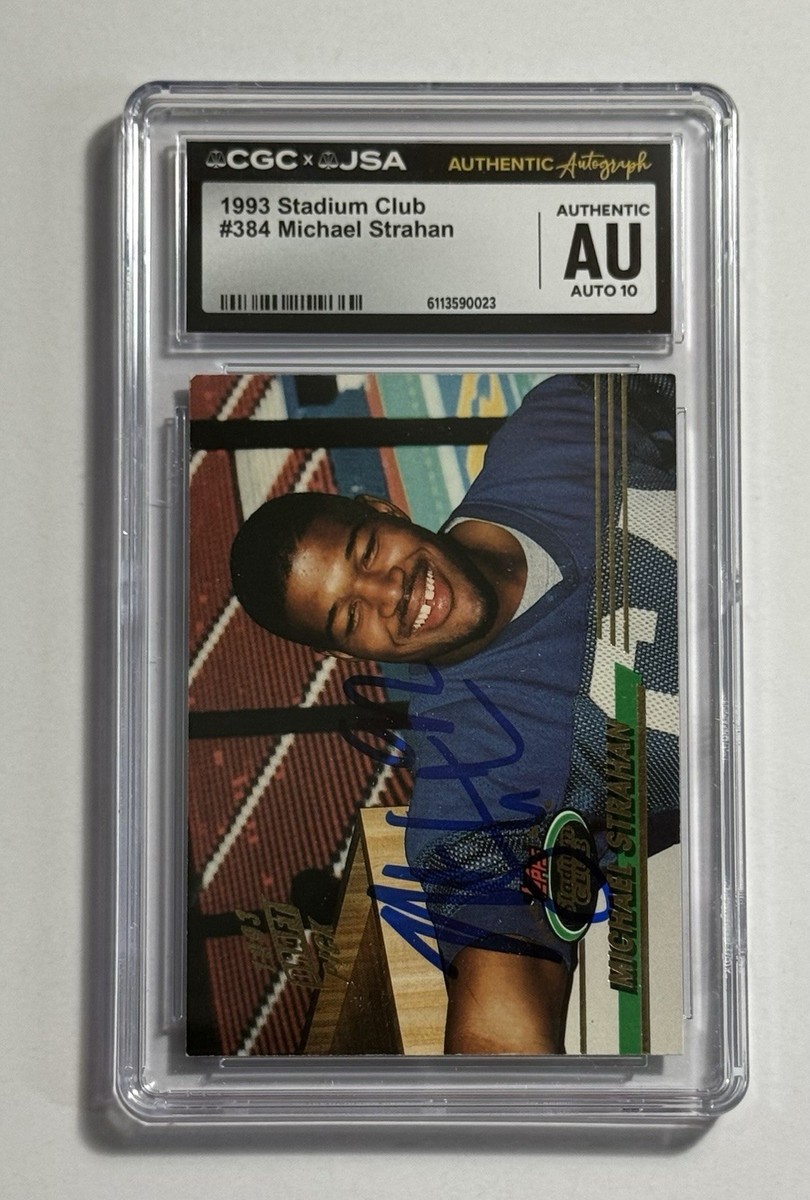 ルカ スシッチ スチッチ Topps Stadium Club  直筆サイン Michael Strahan Autograph Signed 1993 Stadium Club Rookie Card CGC