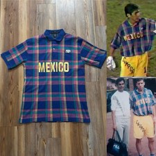 Aba Sport Mexico National Team 1995 Jorge Campos Goalkeeper Jersey Sz M Baggy