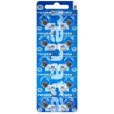 10 RENATA 362 SR721SW BATTERIES SILVER 1.55V WATCH BATTERY EXP 2026 10BL NEW