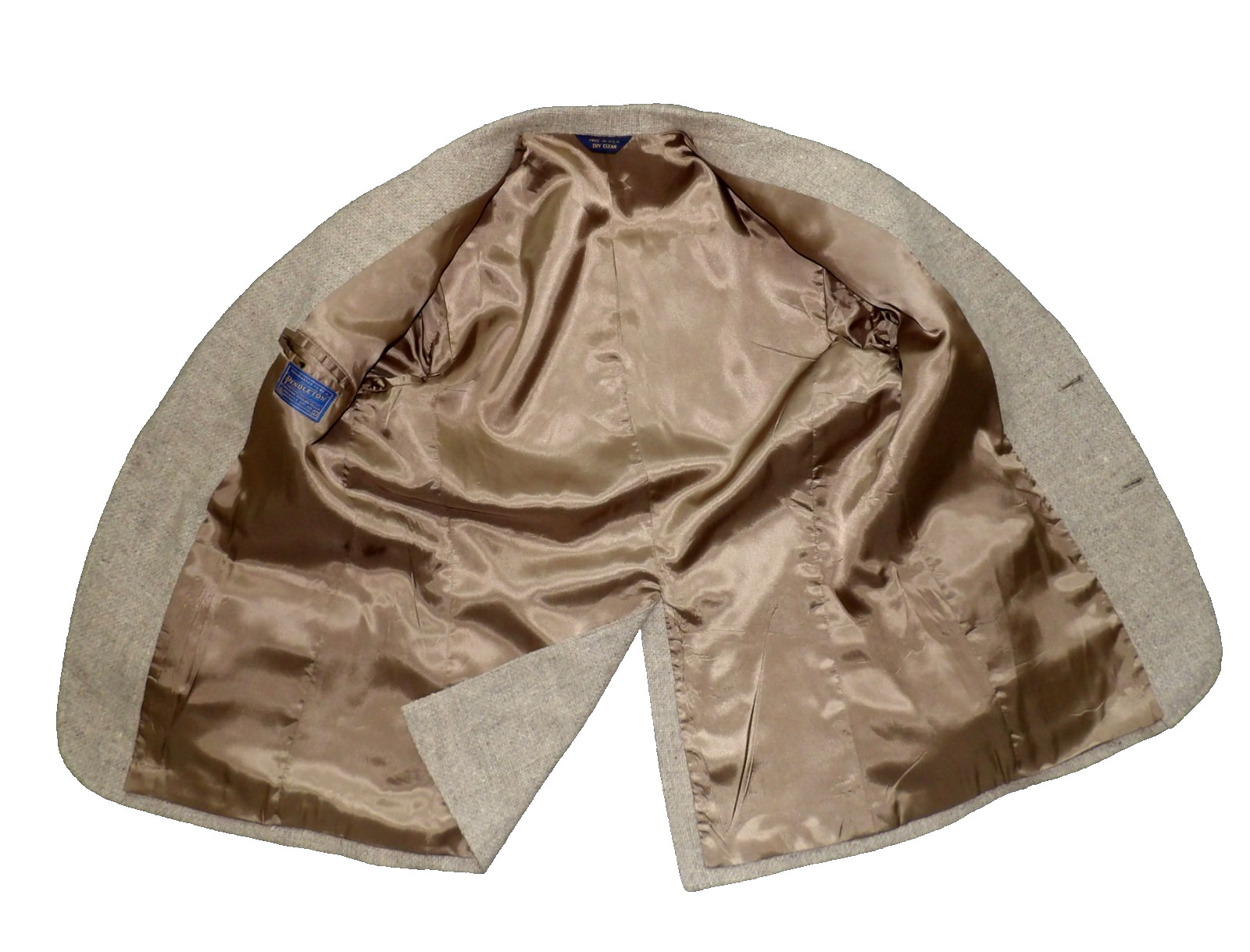 Pendleton western jacket 2btn center vent beige h… - image 11